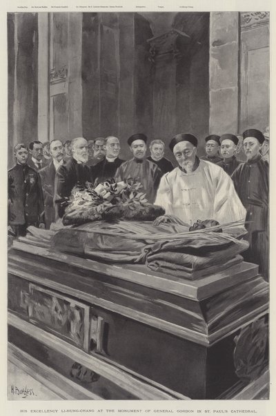 Hans eksellens Li-Hung-Chang ved monumentet til general Gordon i St Paul