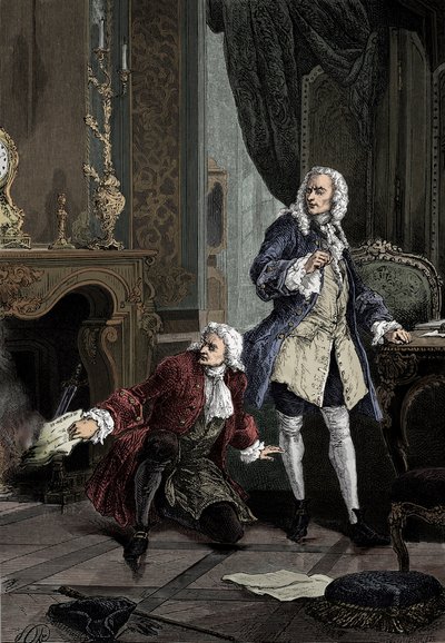 Henault og Voltaire av English School