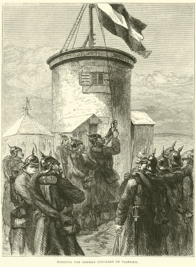 Heising av den tyske standarden på Valerien, mars 1871 av English School