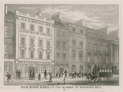 Holborn Bars, på toppen av Holborn Hill av English School