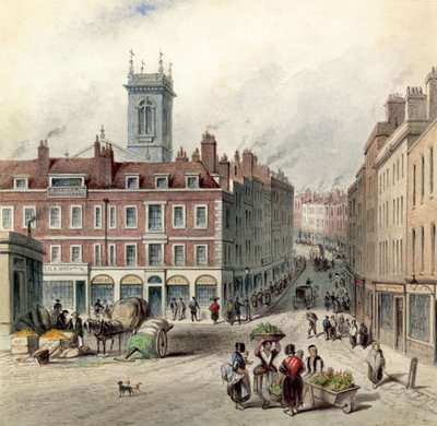 Holborn Bridge (wc på papir) av English School