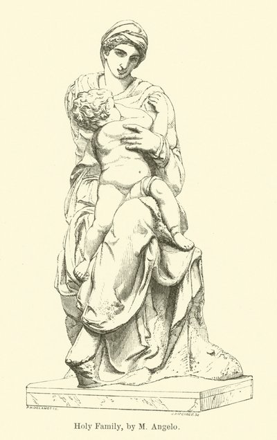 Holy Family, av M Angelo (gravering) av English School