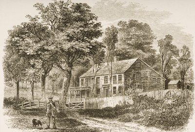 Hjemmet til historikeren, William H. Prescott, Pepperill, nær Boston, ca. 1870, fra 
