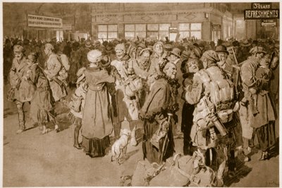 Hjemme i permisjon: Etter ankomsten av skyttergravspesialen ved endestasjonen i London, 1914-19 av English School