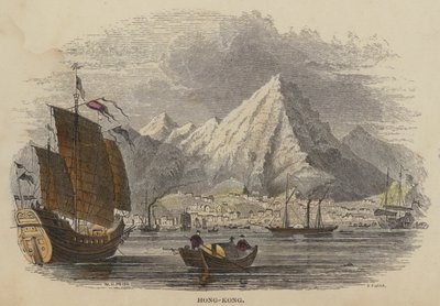 Hong-Kong (farget gravering) av English School