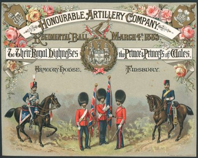 Honorable Artillery Company, Regimental Ball, 4. mars 1885 av English School