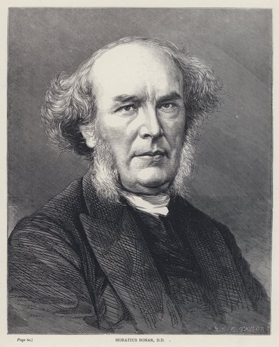 Horatius Bonar, DD (gravering) av English School