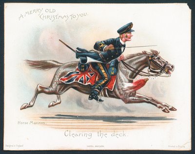 Horse Marines julekort av English School