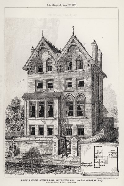 House and Studio, Steele's Road, Haverstock Hill, for GG Kilburne, Esquire (gravering) av English School