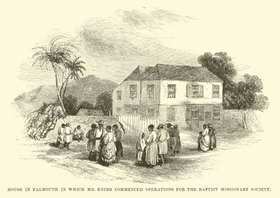 Hus i Falmouth hvor Knibb startet sin virksomhet for Baptist Missionary Society av English School