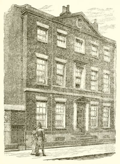 Hus i Rodney Street, Liverpool, hvor Mr. Gladstone ble født av English School
