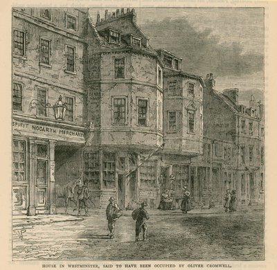 Huset i Westminster sies å ha vært okkupert av Oliver Cromwell av English School