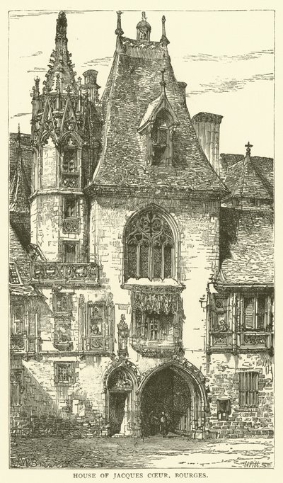 House of Jacques Coeur, Bourges (gravering) av English School