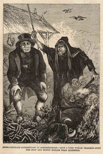 Hvordan en klok kvinne sjarmerte bort munn- og klovsyken nær Ilchester av English School