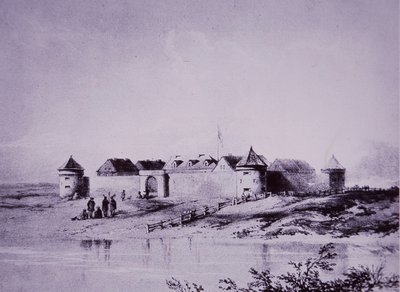 Hudson's Bay Company, Upper Fort Garry i 1845 av English School