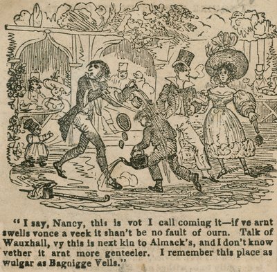 Jeg sier, Nancy, dette er vot jeg kaller kommer det; Vauxhall Gardens, London av English School