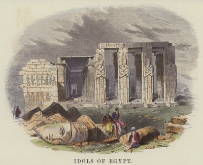 Idols of Egypt (farget gravering) av English School