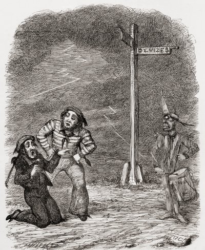 Illustrasjon etter George Cruikshank for diktet 