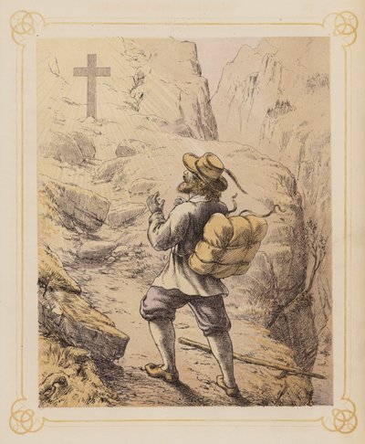 Illustrasjon til Bunyans Pilegrimsreise (lito) av English School