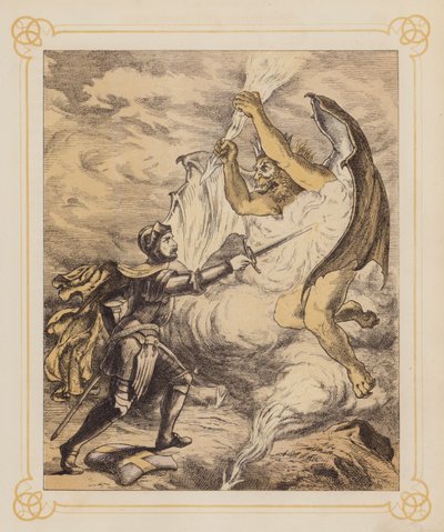 Illustrasjon til Bunyans Pilegrimsreise (lito) av English School