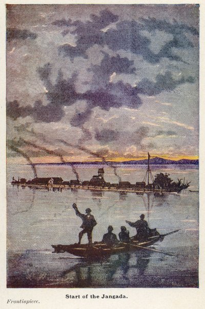 Illustrasjon for åtte hundre ligaer på Amazonas (farge litho) av English School