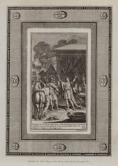 Illustrasjon for Homer's Iliaden (gravering) av English School