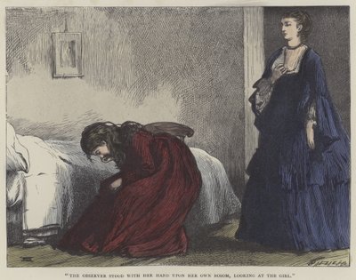 Illustrasjon for Lille Dorrit (farget gravering) av English School