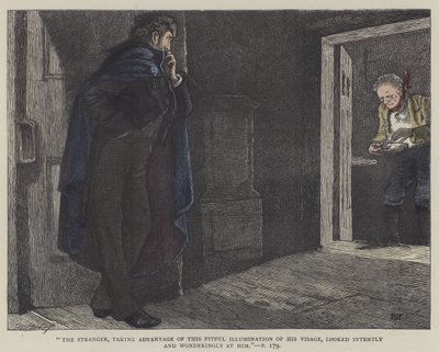 Illustrasjon for Lille Dorrit (farget gravering) av English School