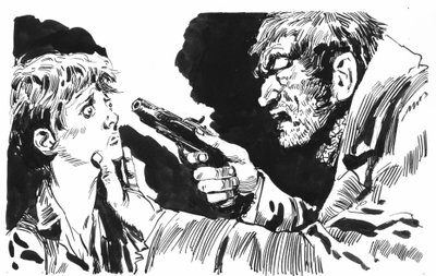 Illustrasjon for Oliver Twist av Charles Dickens (penn og blekk) av English School