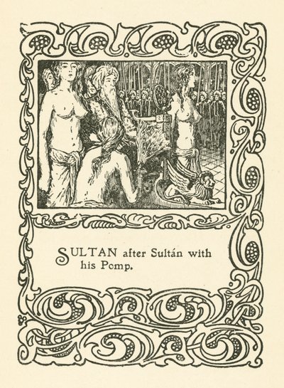 Illustrasjon for Rubaiyat av Omar Khayyam (litho) av English School