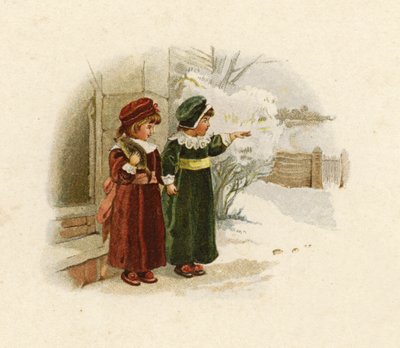 Illustrasjon for The Coming Of Father Christmas av English School