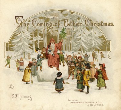 Illustrasjon for The Coming Of Father Christmas av English School