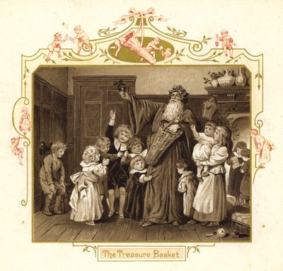 Illustrasjon for The Coming Of Father Christmas av English School
