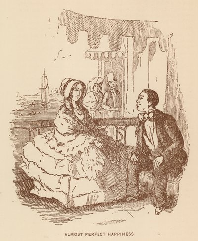 Illustrasjon for The History of Pendennis av Thackeray (litho) av English School