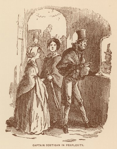 Illustrasjon til Pendennis#39; historie av Thackeray (litografi) av English School