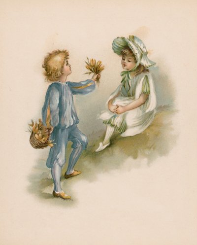 Illustrasjon til Blomsternes språk (chromolitho) av English School