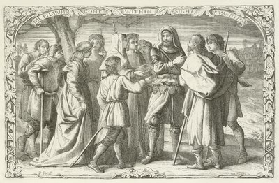 Illustrasjon for The Pilgrims Progress av John Bunyan av English School