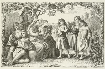 Illustrasjon for The Pilgrims Progress av John Bunyan av English School