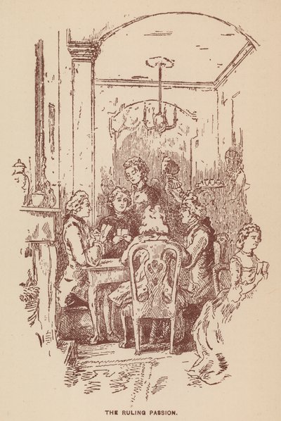 Illustrasjon for The Virginians av Thackeray (litho) av English School