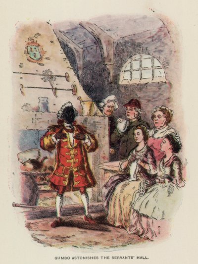 Illustrasjon til The Virginians av Thackeray (litografi) av English School