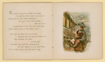 Illustrasjon til Tidings Of Joy av Dora Ross (fargelitografi) av English School