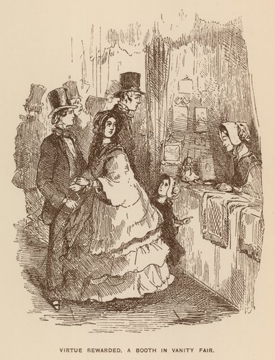 Illustrasjon for Vanity Fair av Thackeray av English School