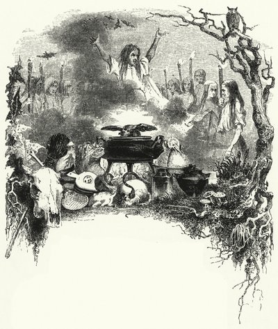 Illustrasjon for balletten, La Sylphide (gravering) av English School