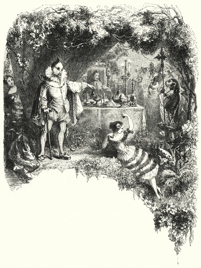 Illustrasjon for balletten, Le Diable boiteux eller Djevelen på to pinner (gravering) av English School
