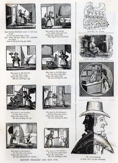 Illustrasjoner fra bestefars bildebok, ca. 1875 av English School