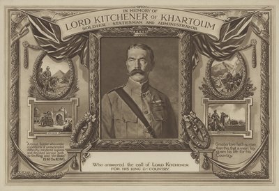 Til minne om Lord Kitchener fra Khartoum av English School
