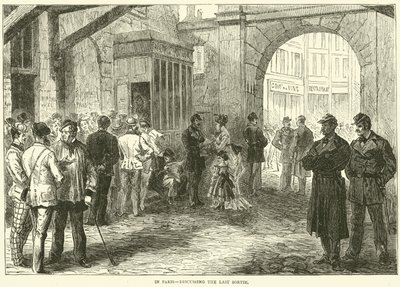 I Paris, diskuterer den siste sorten, desember 1870 av English School