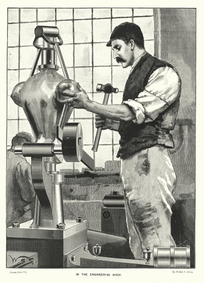 I ingeniørverkstedet (gravering) av English School