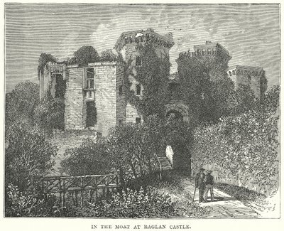 I vollgraven ved Raglan Castle (gravering) av English School