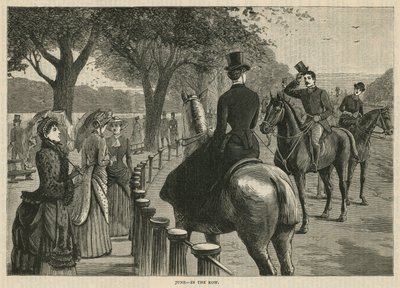 På rad; Rotten Row, Hyde Park, London av English School